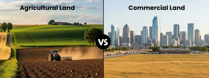 agricultural land vs commercial land