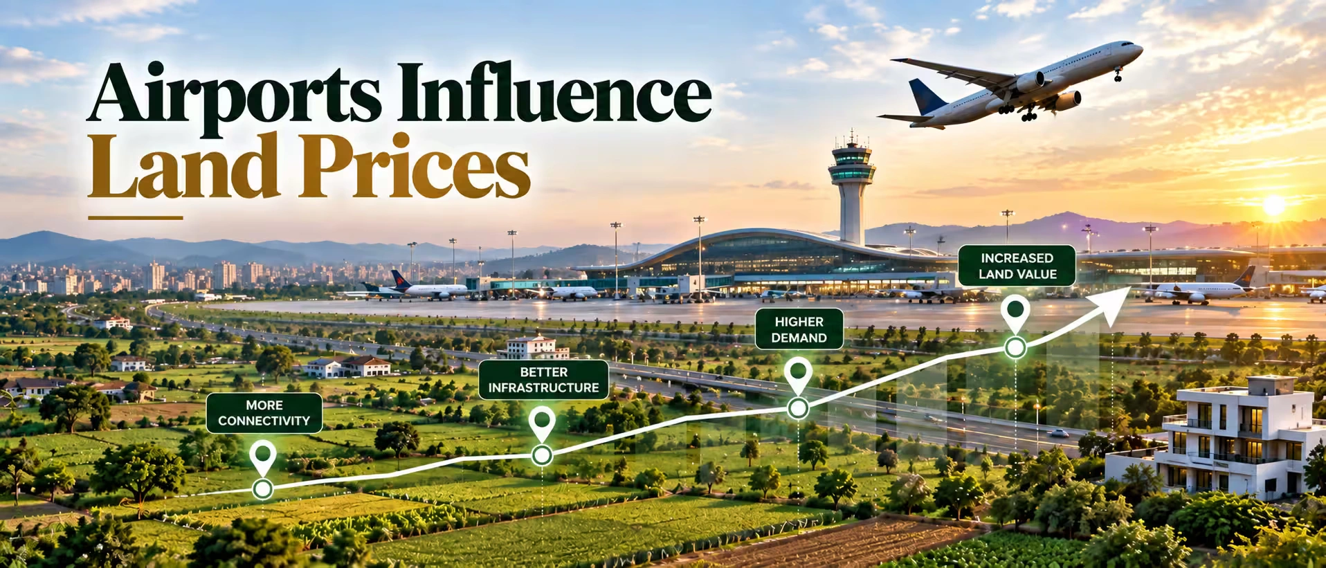 Airports Influence Land Prices in Nearby Areas