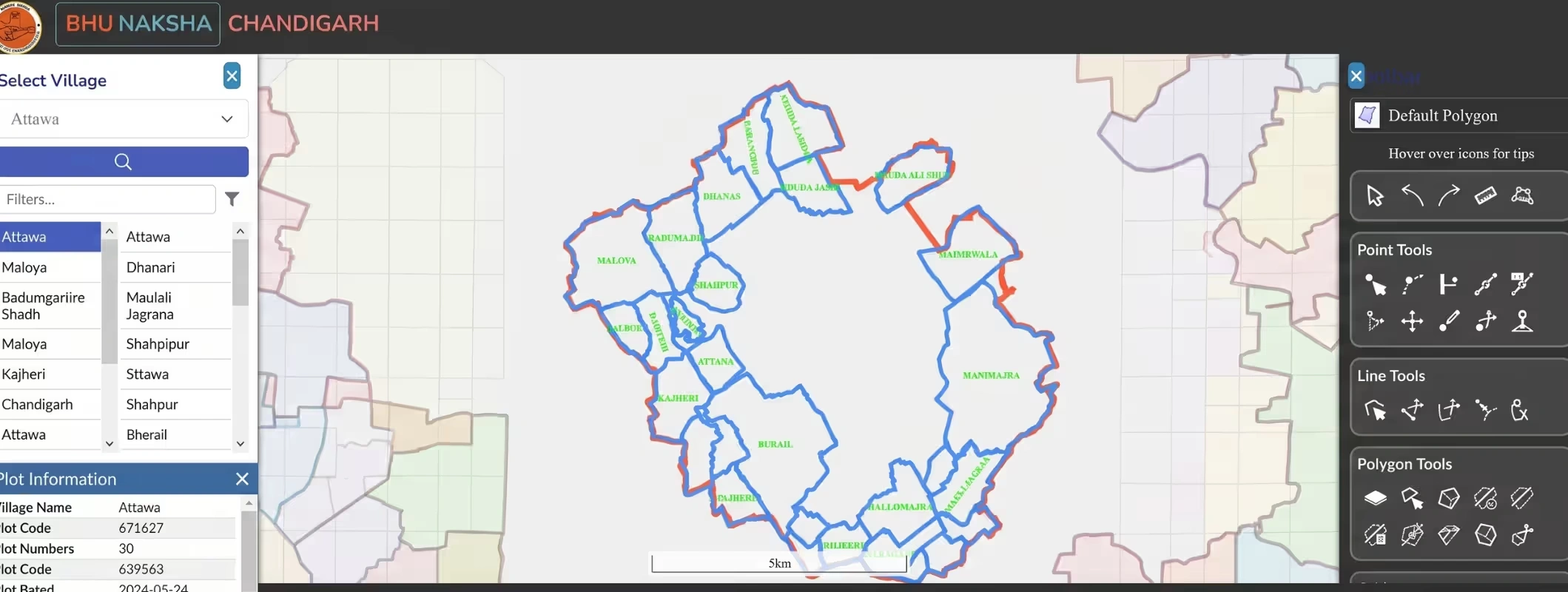 Bhu Naksha Chandigarh Land Map