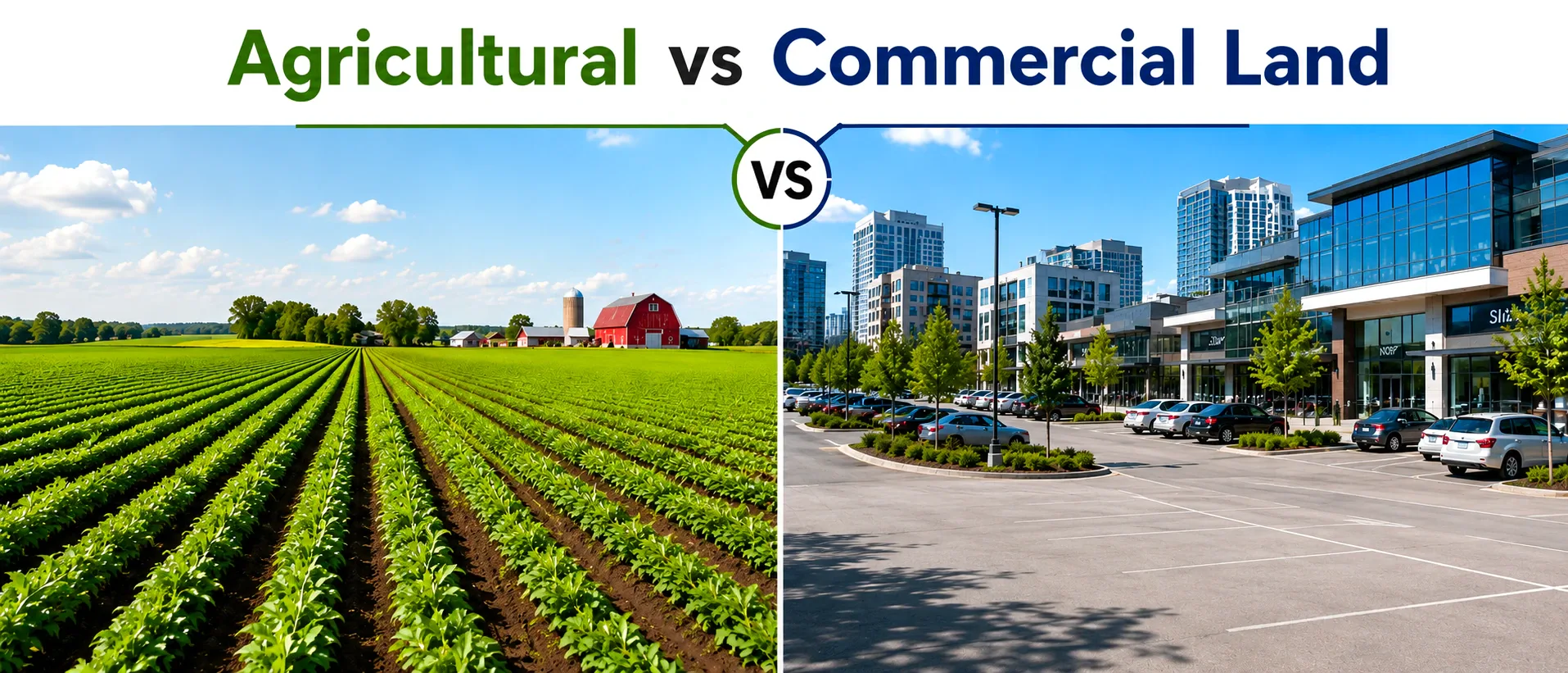 agricultural land vs commercial land