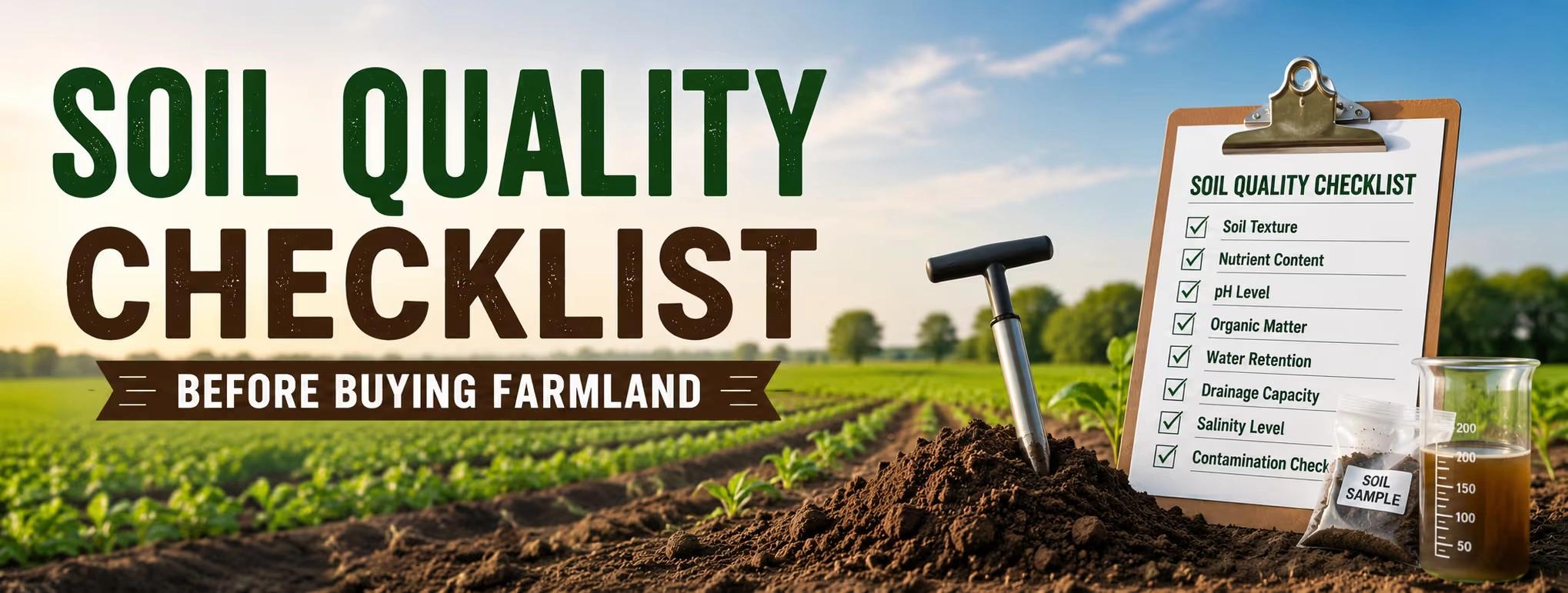 Soil Quality Checklist Before Buying Farmland: What Every Buyer Should Check?