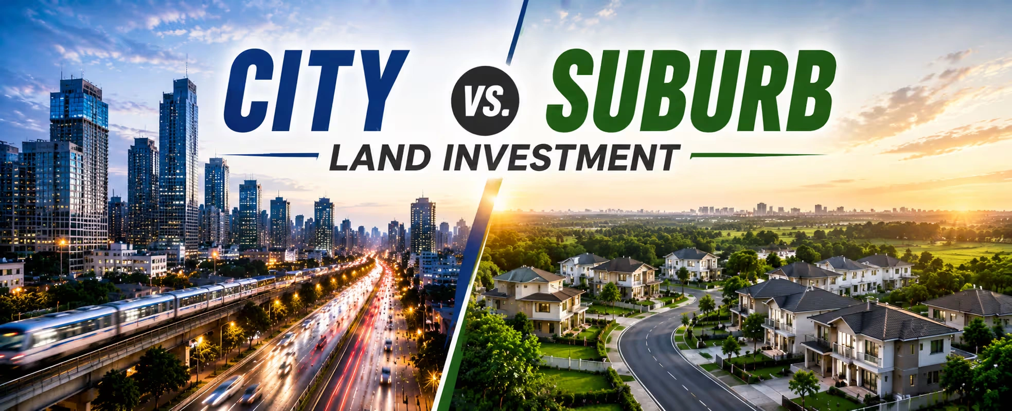 City vs. Suburb Land Investment: Cost, Growth and ROI Compared