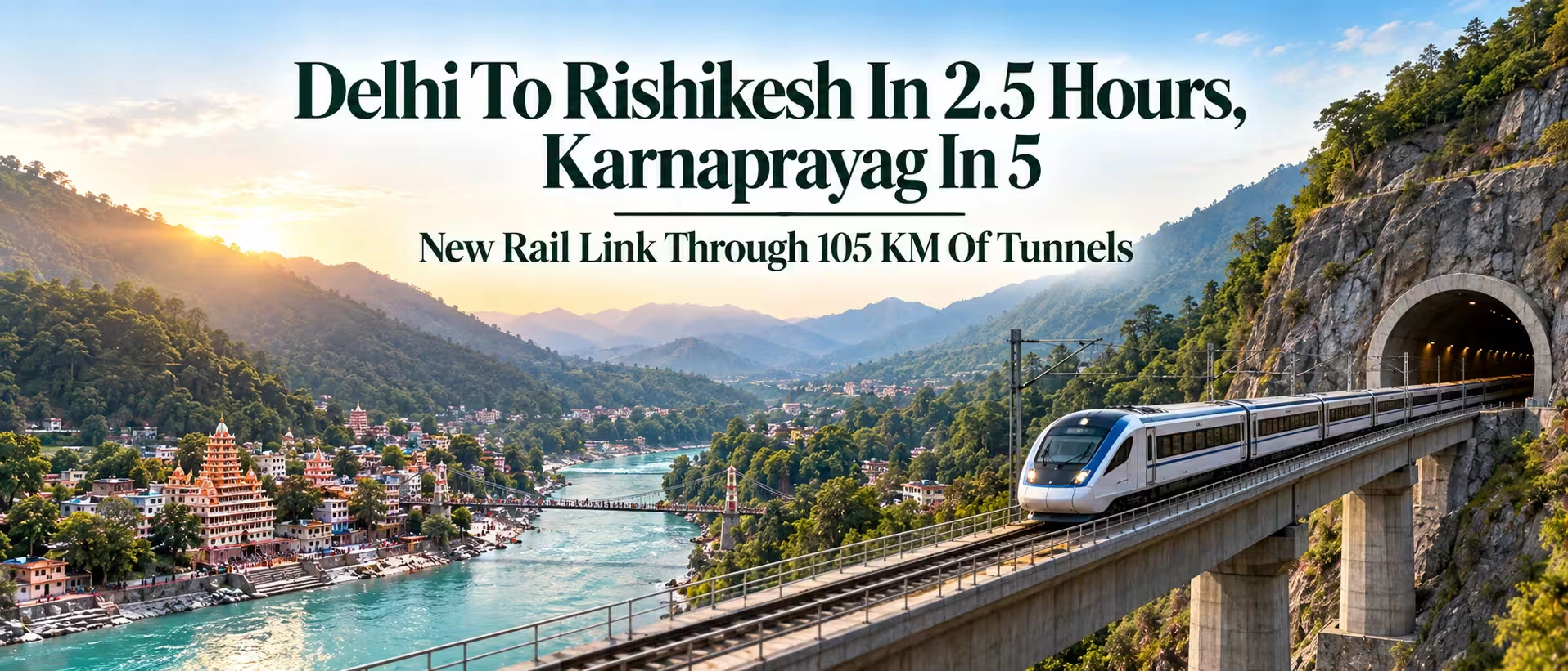 Delhi To Rishikesh In 2.5 Hours, Karnaprayag In 5: New Rail Link Through 105 KM Of Tunnels