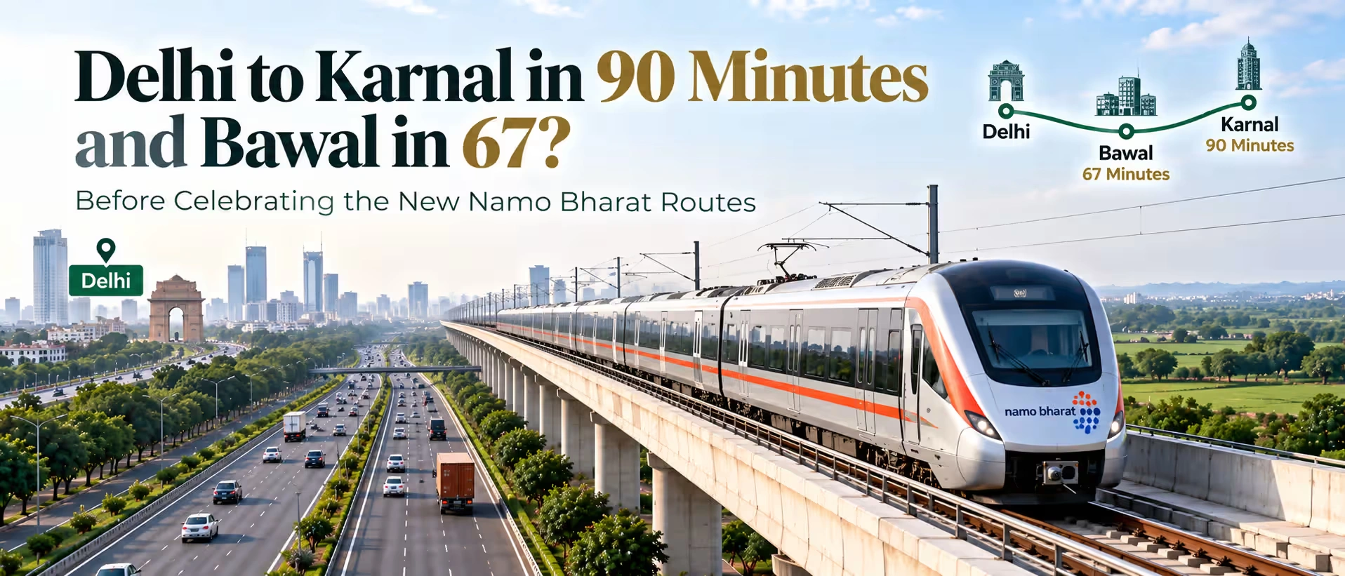 Delhi to Karnal in 90 Minutes and Bawal in 67? What Daily Commuters Should Know Before Celebrating the New Namo Bharat Routes