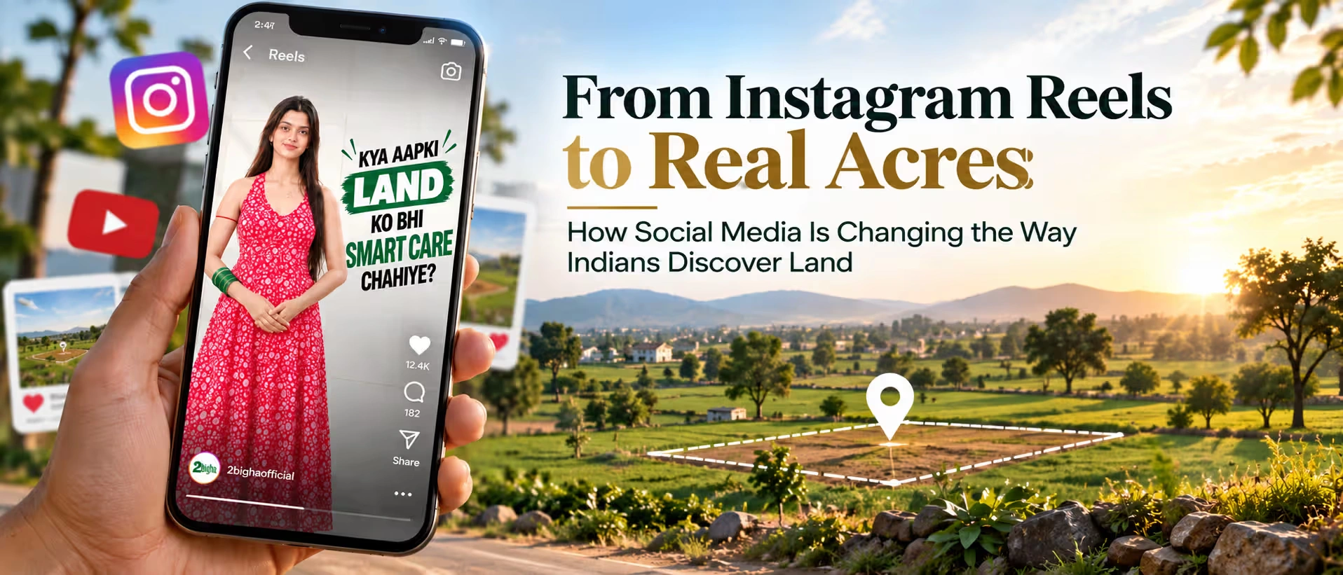From Instagram Reels to Real Acres: How Social Media Is Changing the Way Indians Discover Land