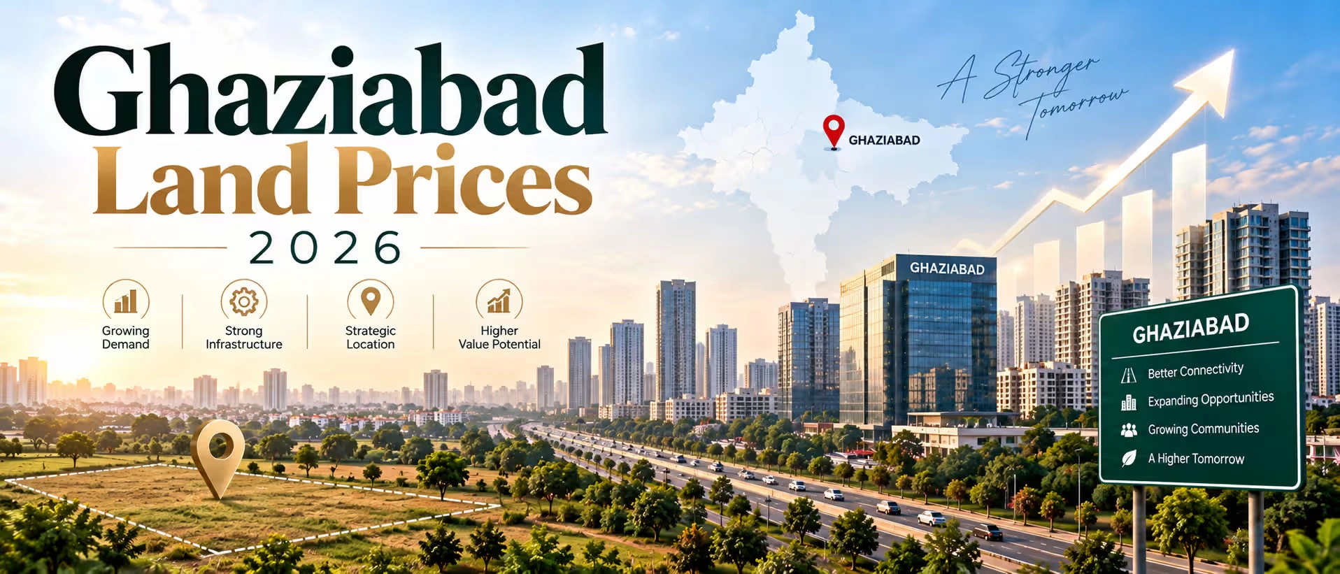 Ghaziabad Land Prices 2026: Best Areas & Investment Outlook