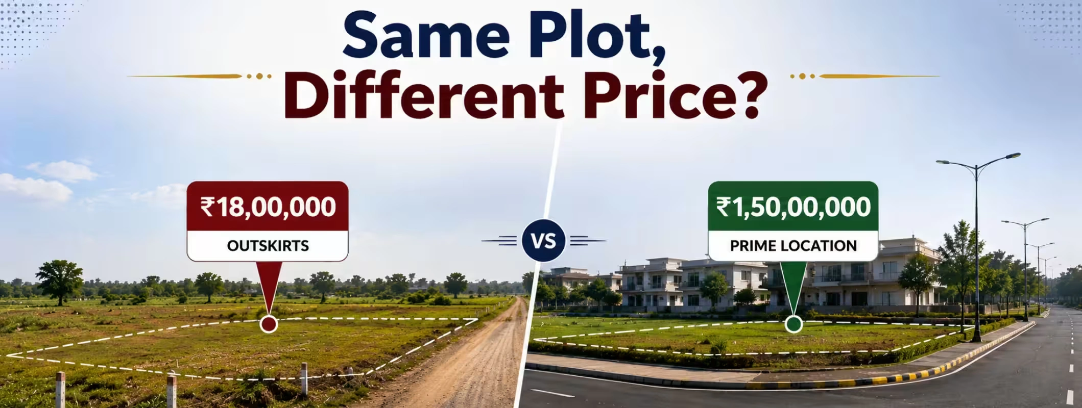 Two Similar Plots Sell at Different Prices
