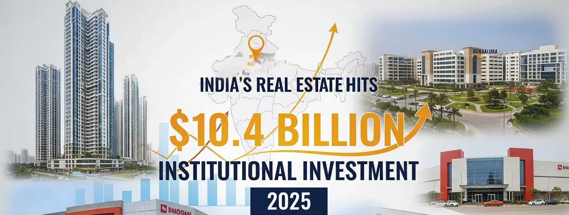 India’s Real Estate Hits Record $10.4 Billion Institutional Investment in 2025