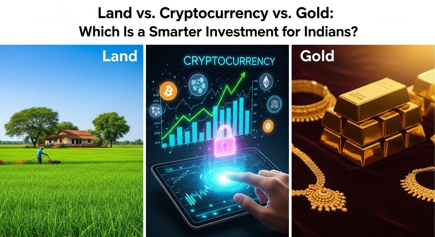 Land vs. Cryptocurrency vs. Gold: Which Is a Smarter Investment for Indians?