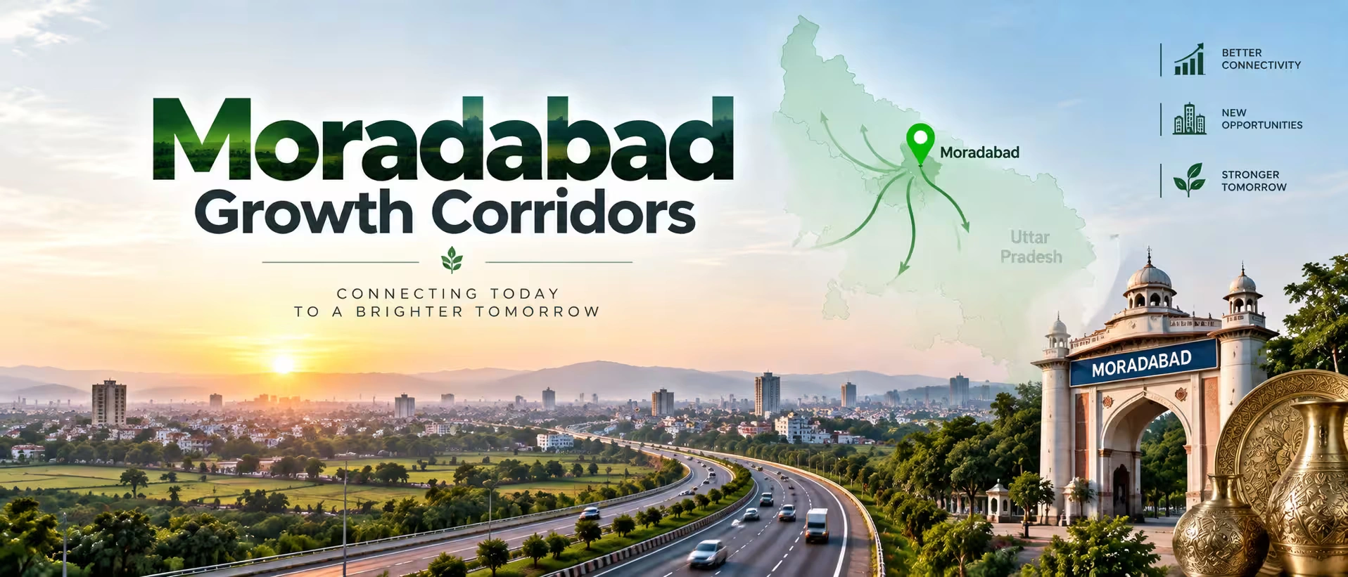 Moradabad Growth Corridors: Where Land Prices Could Rise Next (2026 Guide)