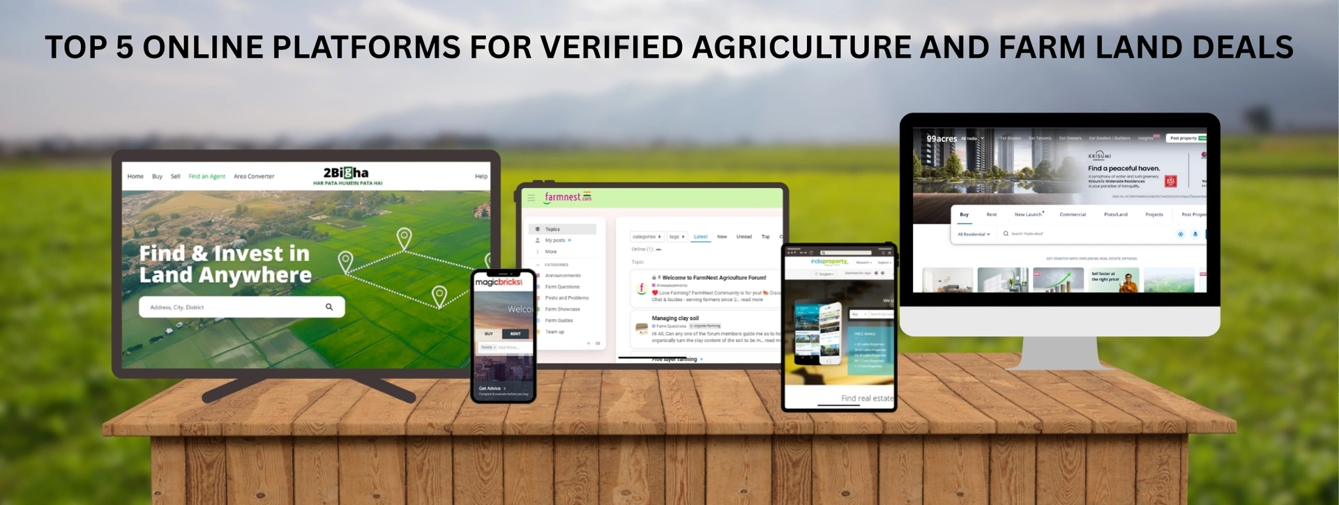 Top Online Platforms for Verified Agriculture and Farm Land Deals (India)