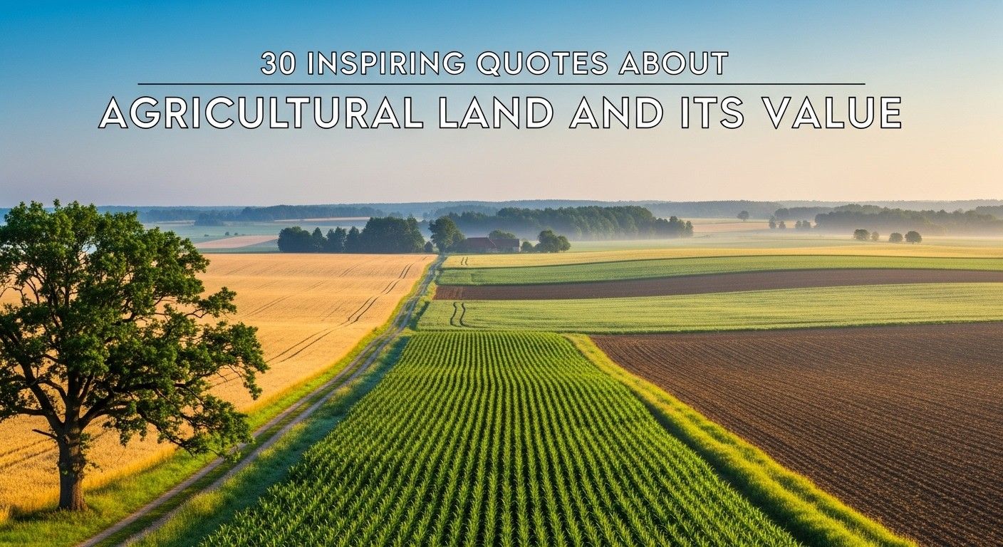 30 Inspiring Quotes About Agricultural Land and Its Value
