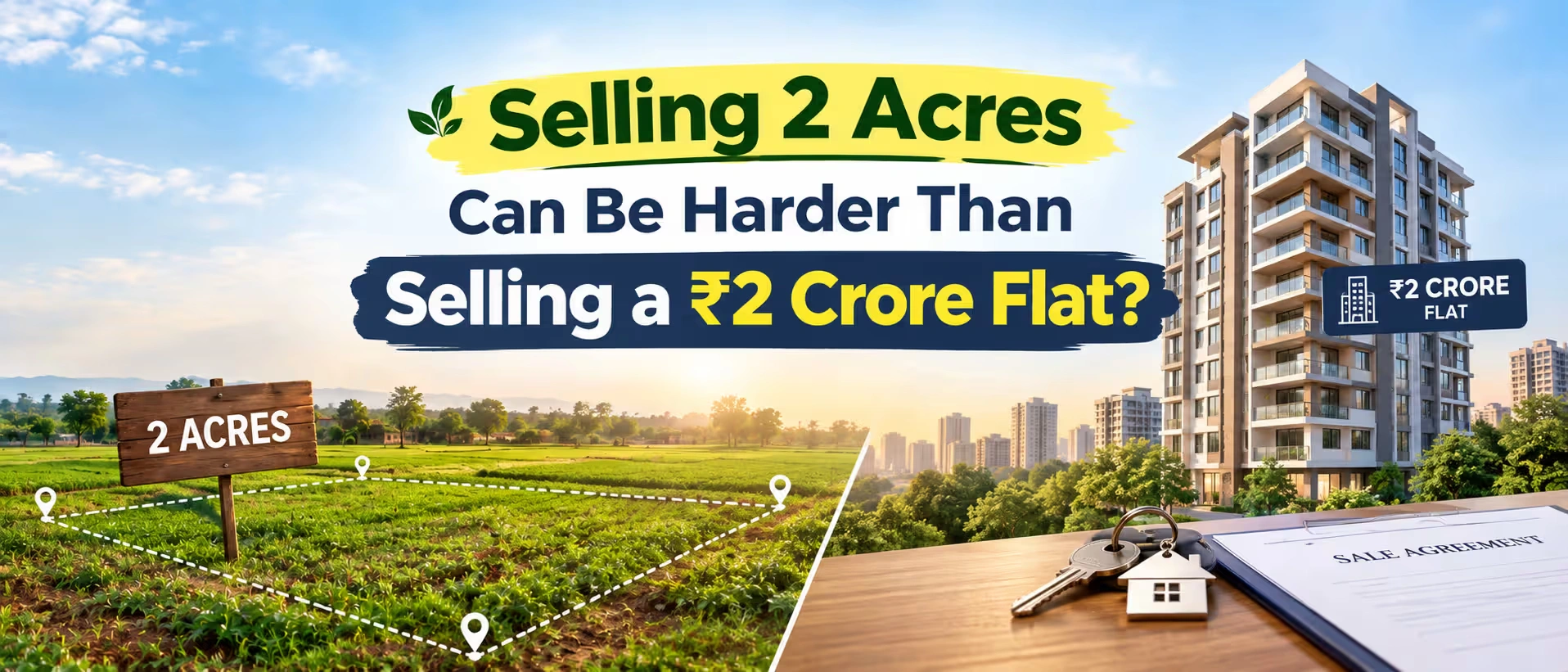 Why Selling 2 Acres Can Be Harder Than Selling a ₹2 Crore Flat?