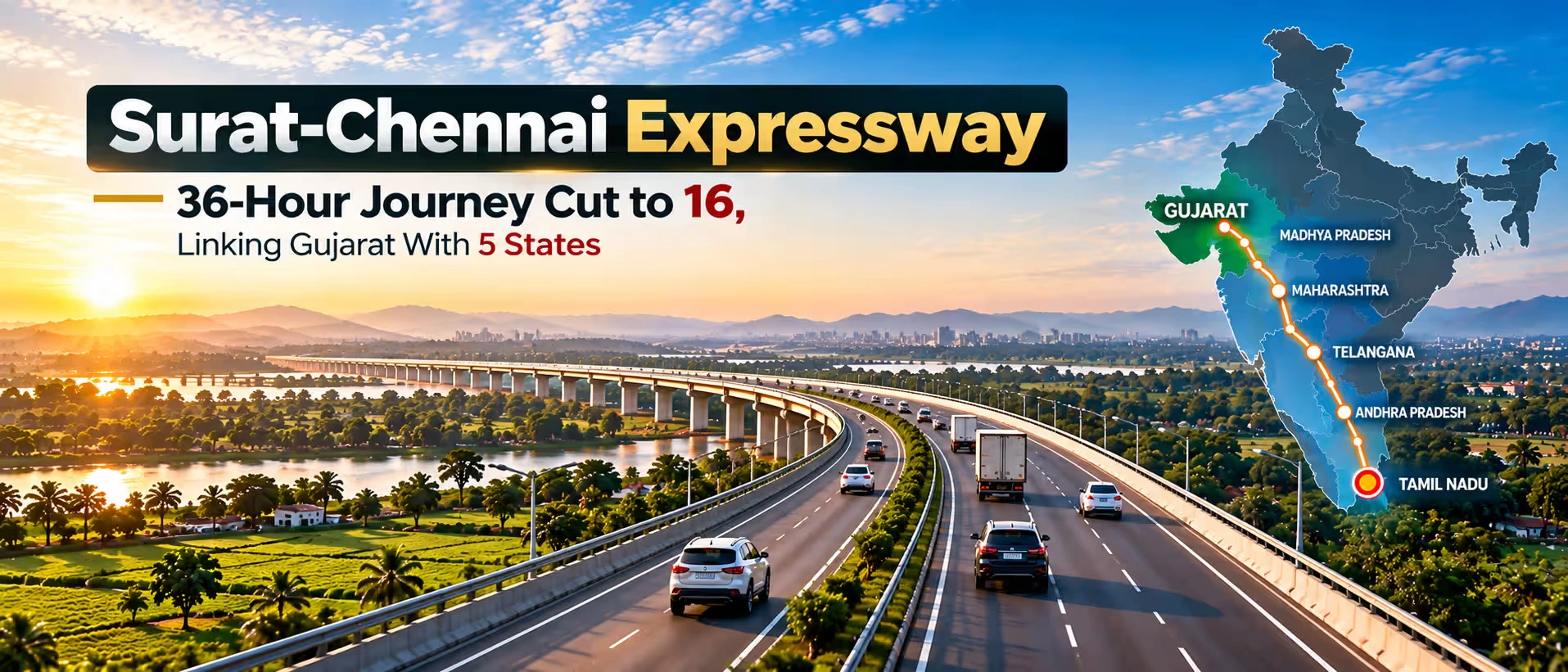 Surat-Chennai Expressway: 36-Hour Journey Cut to 16, Linking Gujarat With 5 States