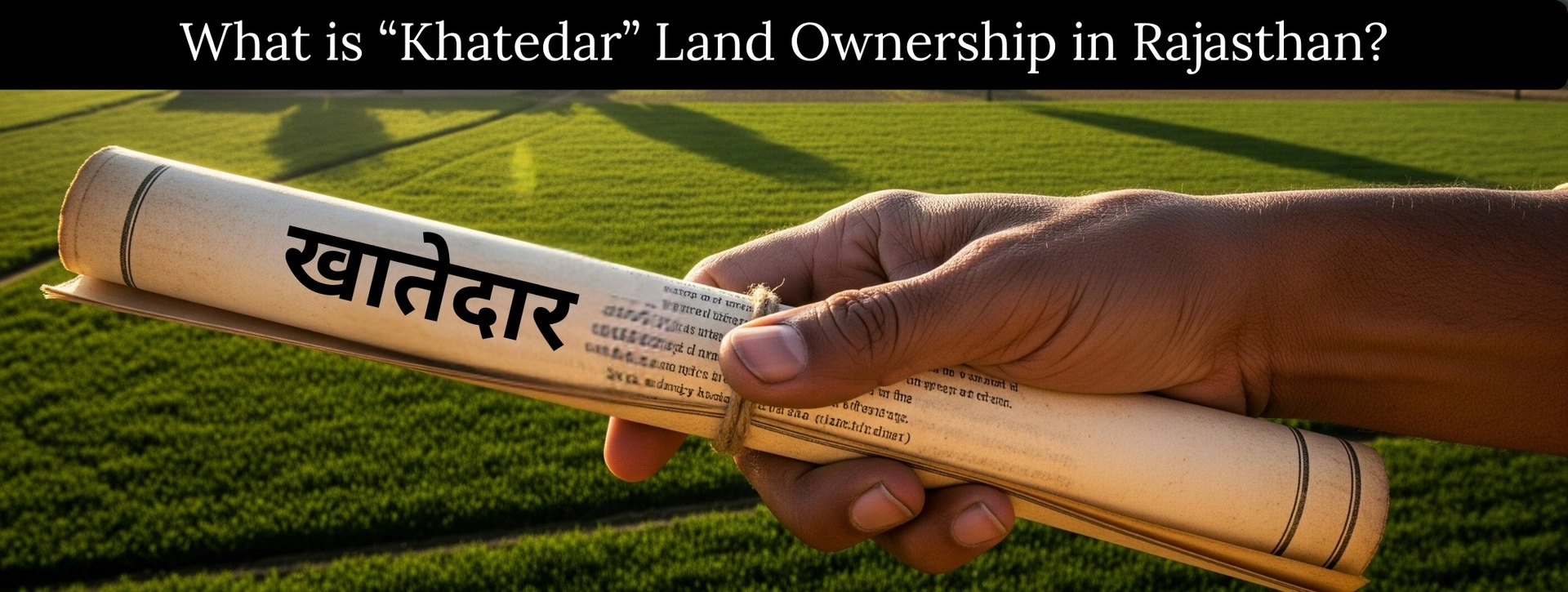 What is “Khatedar” Land Ownership in Rajasthan?