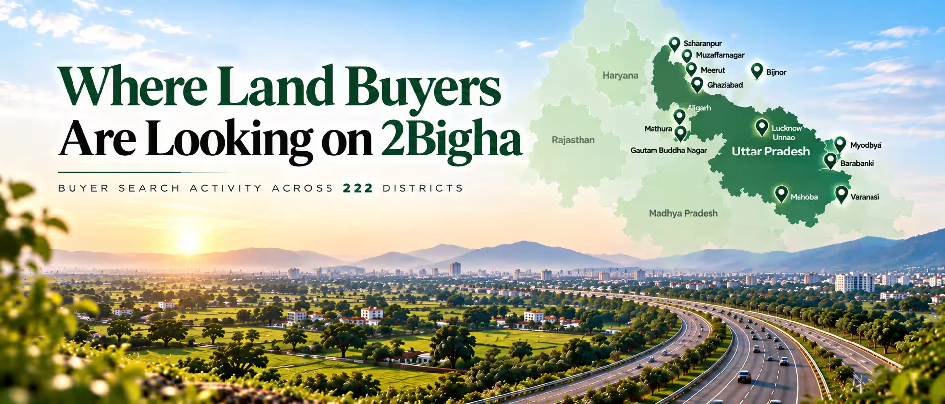 Where Land Buyers Are Looking on 2Bigha This Month