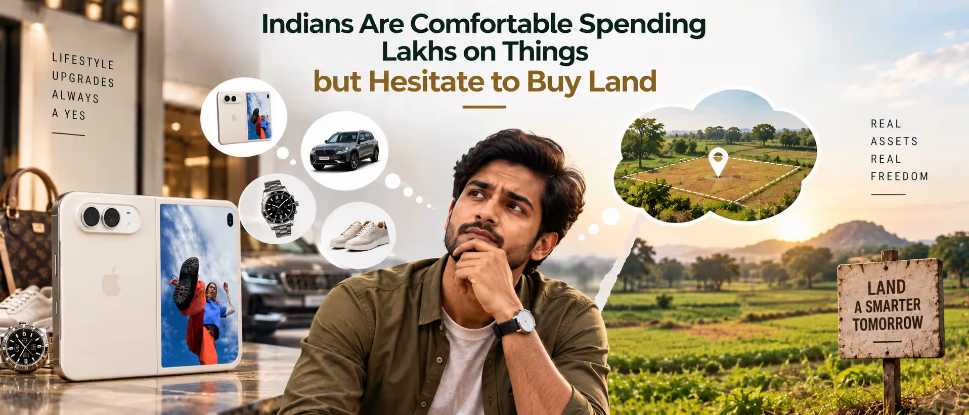 Why Indians Are Comfortable Spending Lakhs on Things They Use Every Day—but Hesitate to Buy Land