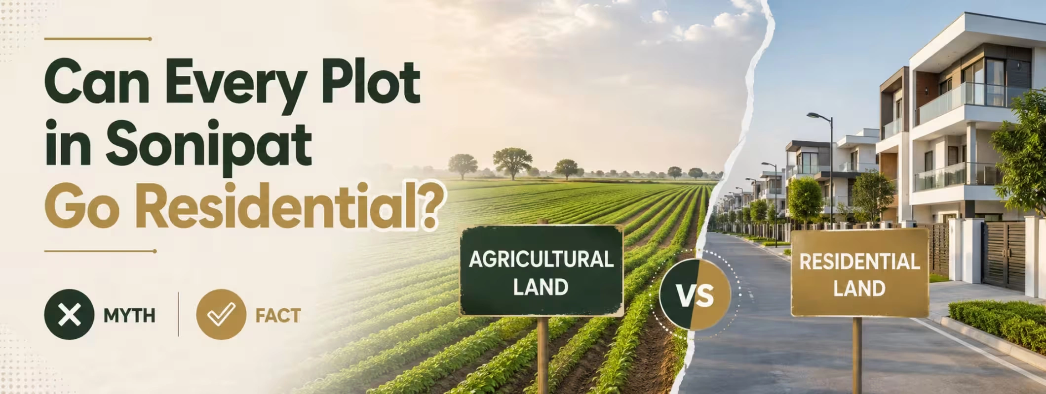 Agricultural plot to residential conversion in Sonipat
