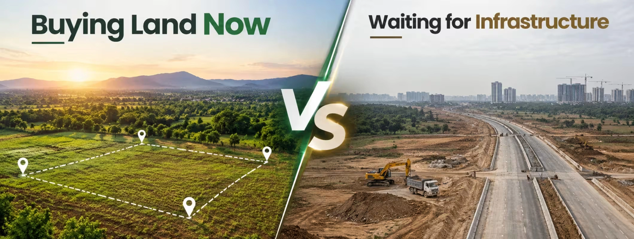 Buying Land Now vs Waiting for Infrastructure