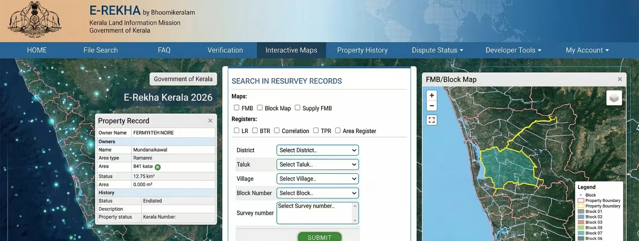 e-rekha land records kerala