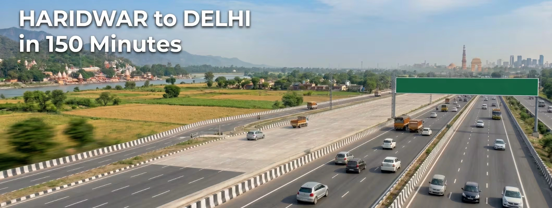 fastest route delhi to haridwar