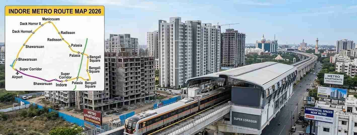 indore metro route map