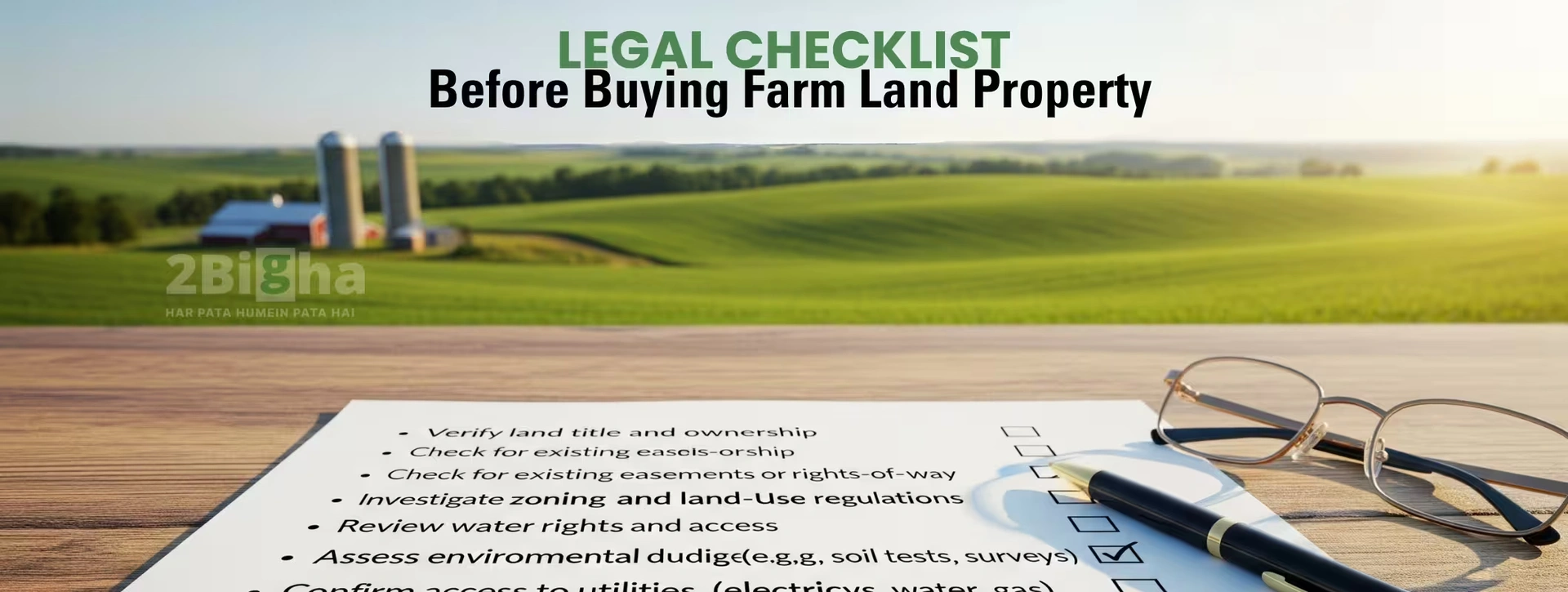 Legal Checklist Before You Buy Any Farm Land Property for Sale