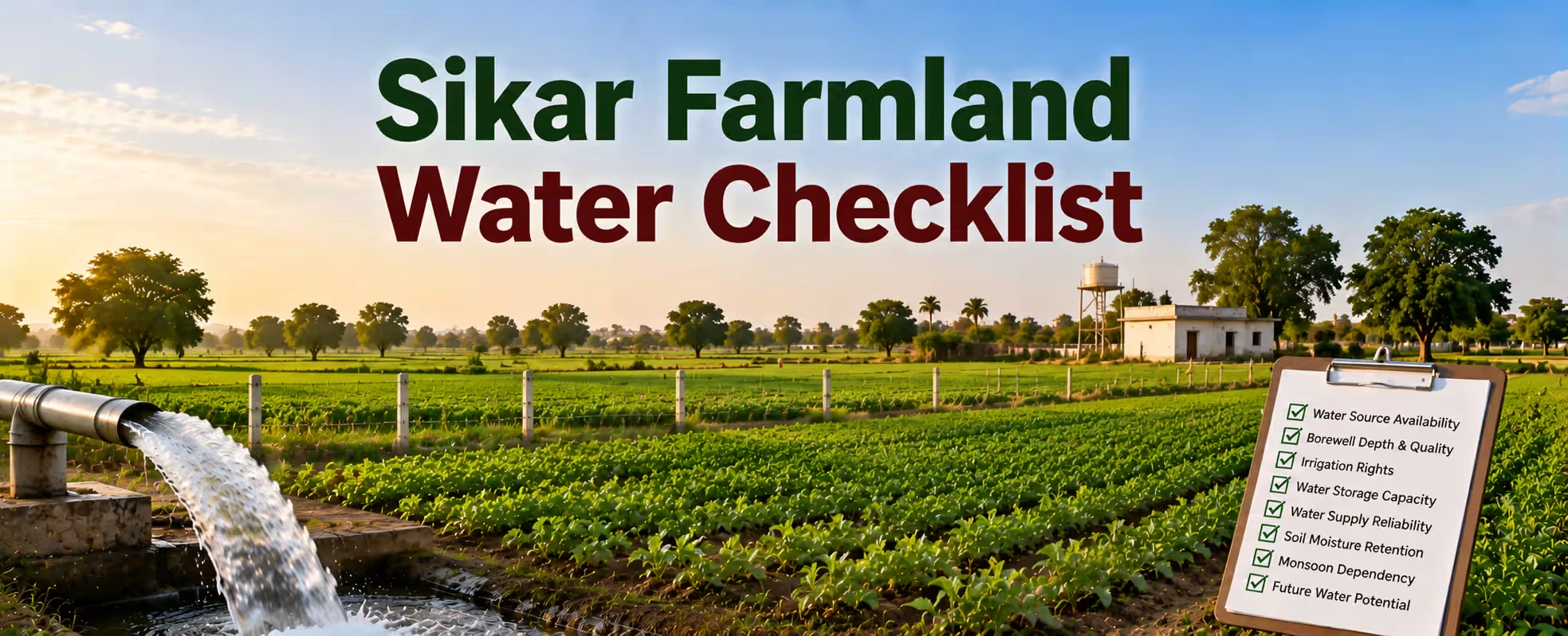 Water Availability Checklist for Farmland Buyers in Sikar